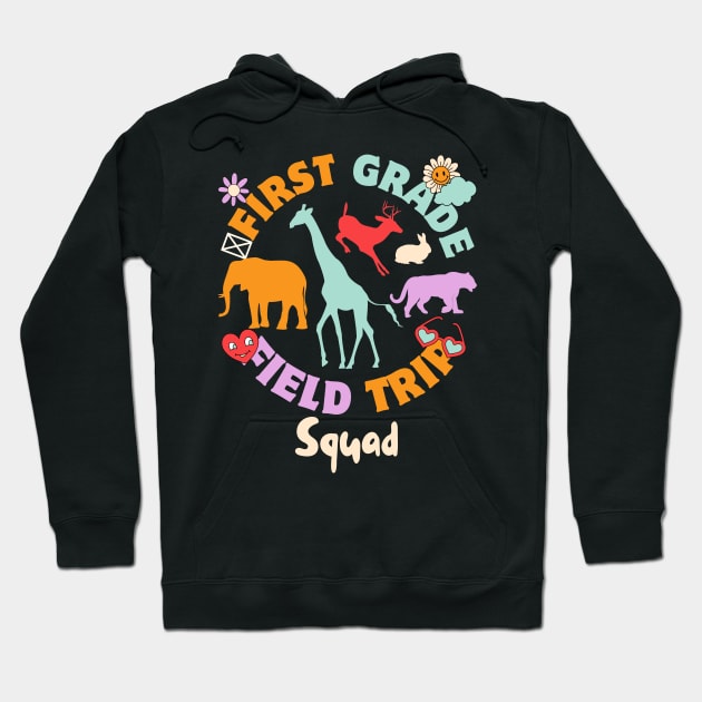 First Grade Field Trip Squad Hoodie by Point Shop